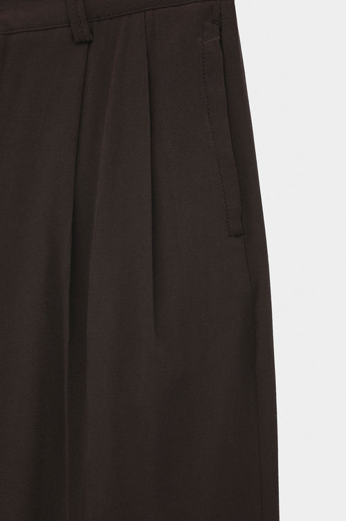 DOUBLE PILELI BROWN MODAL TROUSERS - 2