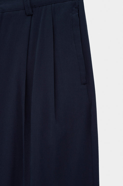 DOUBLE PILELI NAVY MODAL TROUSERS - 2