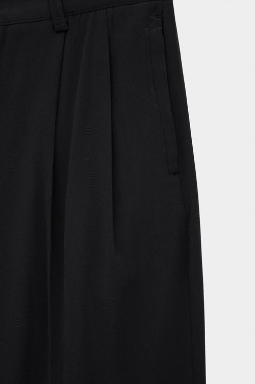 DOUBLE PILELI BLACK MODAL TROUSERS - 2