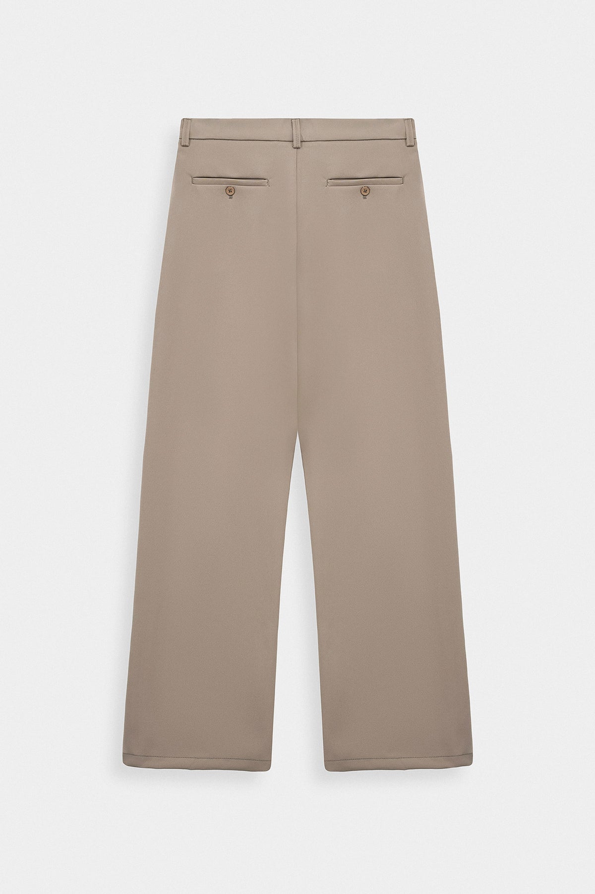 Klasik Flare Paça Bej Pantolon - 3