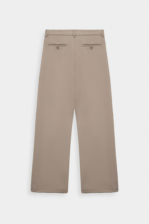 Klasik Flare Paça Bej Pantolon - 3