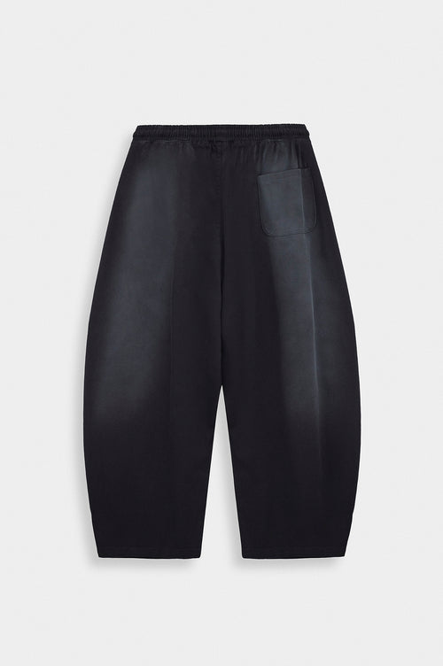 Balloon Fit Siyah Gabardin Pantolon - 5