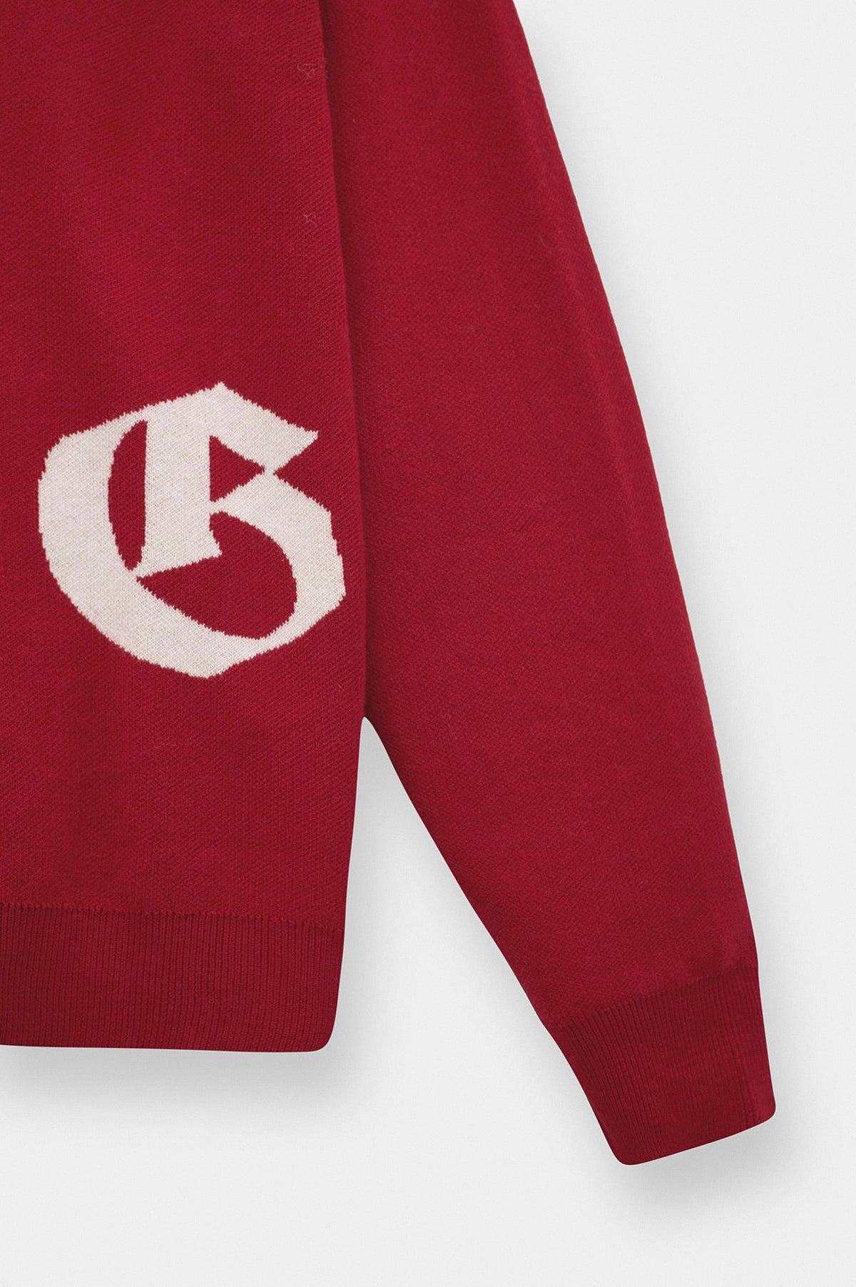 EMBROIDERY DETAIL BUTTONED RED KNIT CARDIGAN - 4