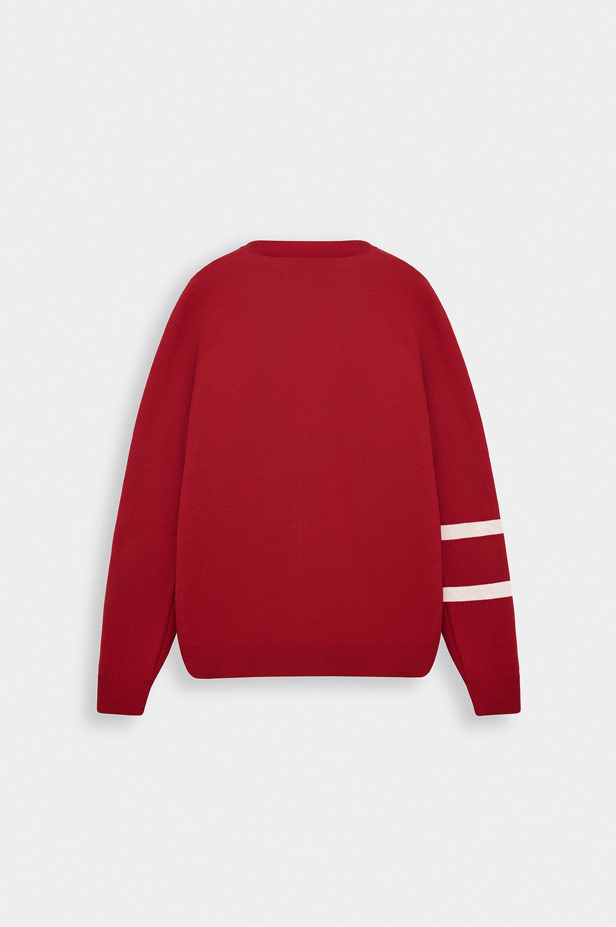 EMBROIDERY DETAIL BUTTONED RED KNIT CARDIGAN - 5