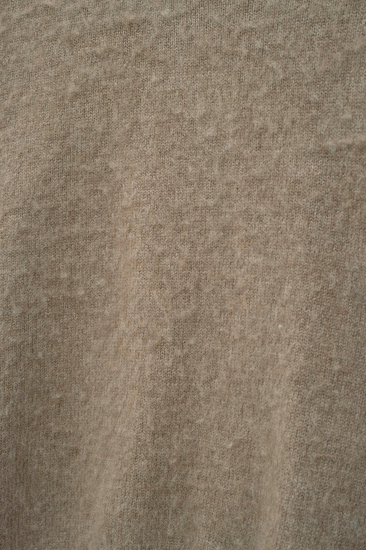 V NECK CROP FIT TAUPE KNIT SWEATER - 4
