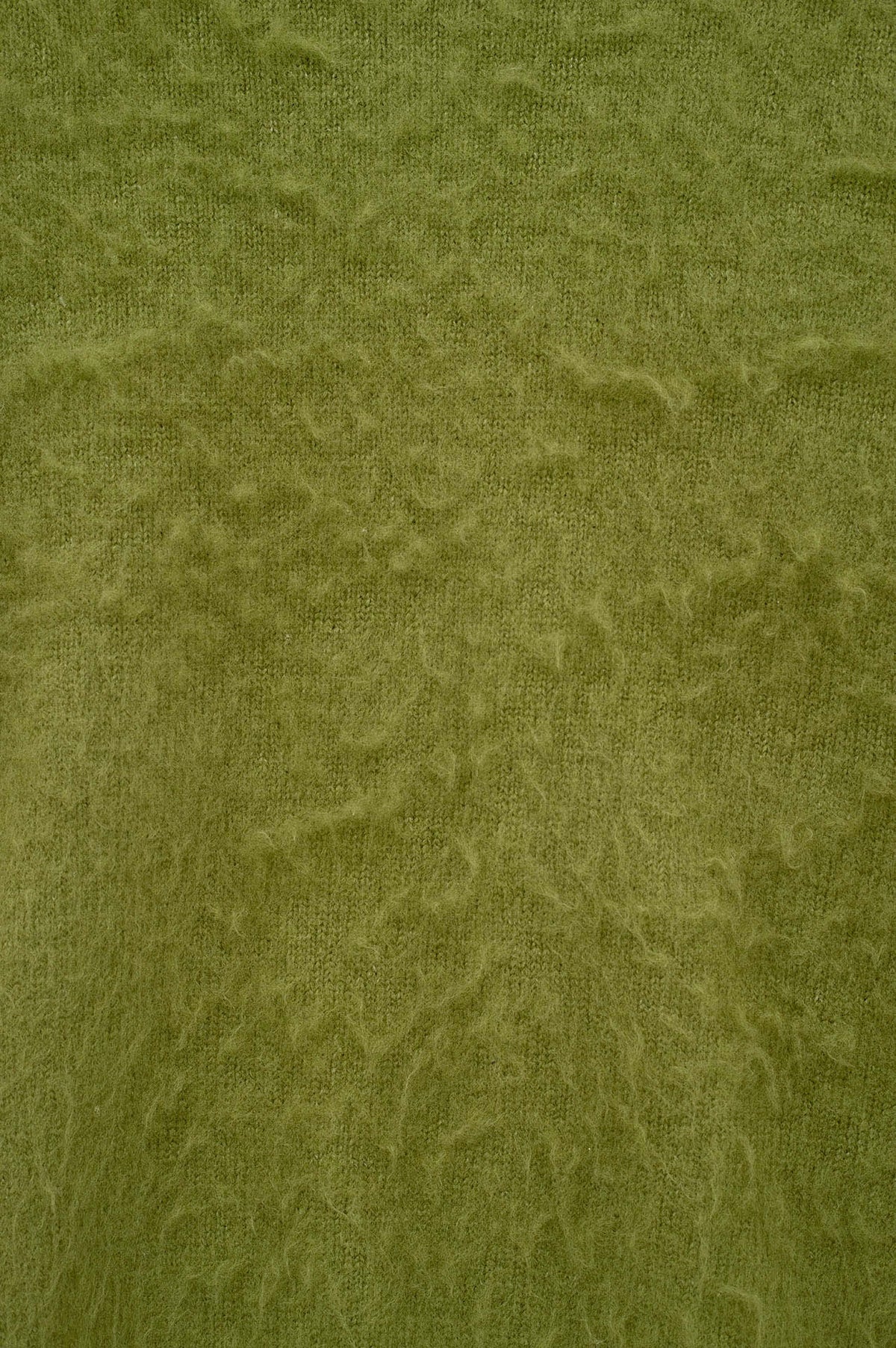 V NECK CROP FIT KHAKI KNIT SWEATER - 4