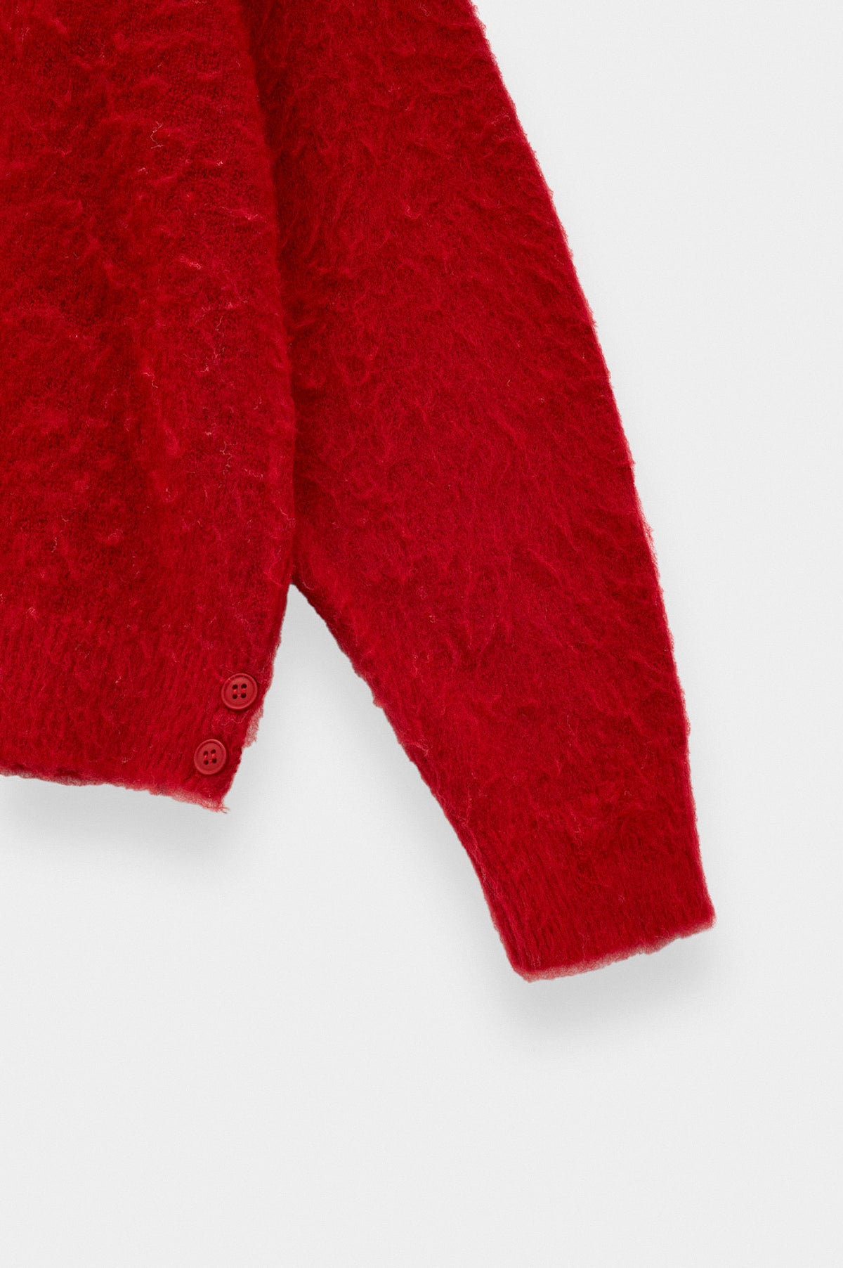 V NECK CROP FIT RED KNIT SWEATER - 3