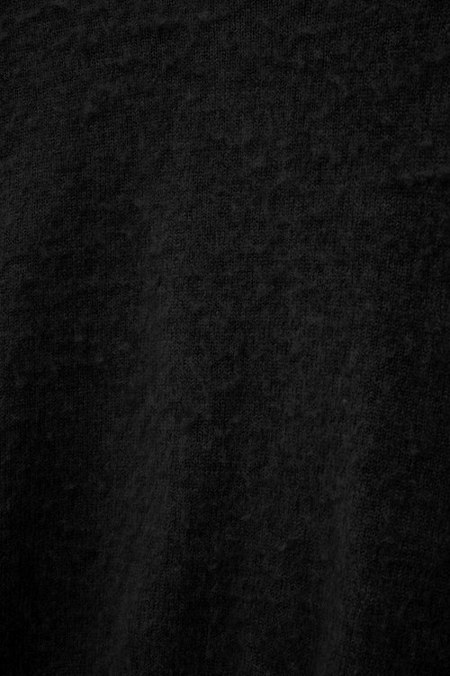 V NECK CROP FIT BLACK KNIT SWEATER - 2