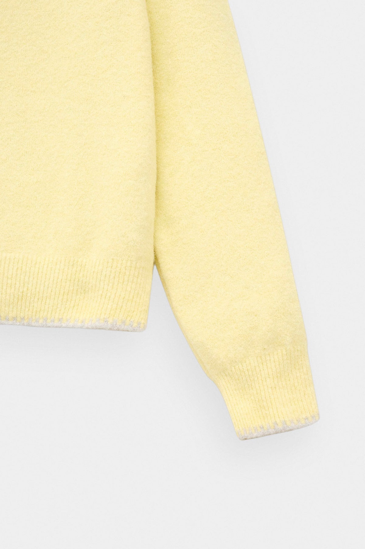 BUTTON DETAIL YELLOW KNIT SWEATER - 3