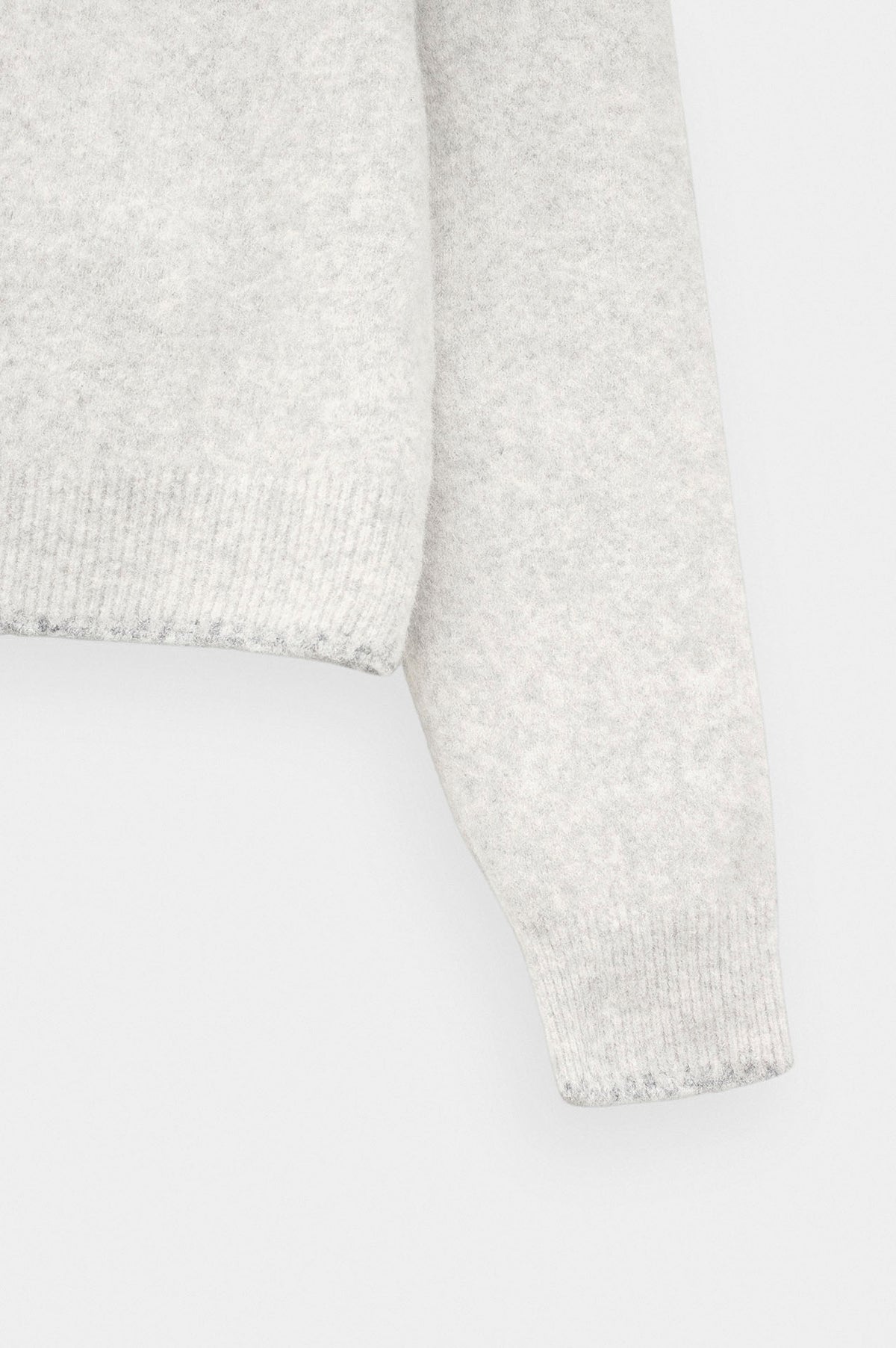 BUTTON DETAIL GREY KNIT SWEATER - 3