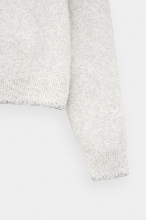 BUTTON DETAIL GREY KNIT SWEATER - 3
