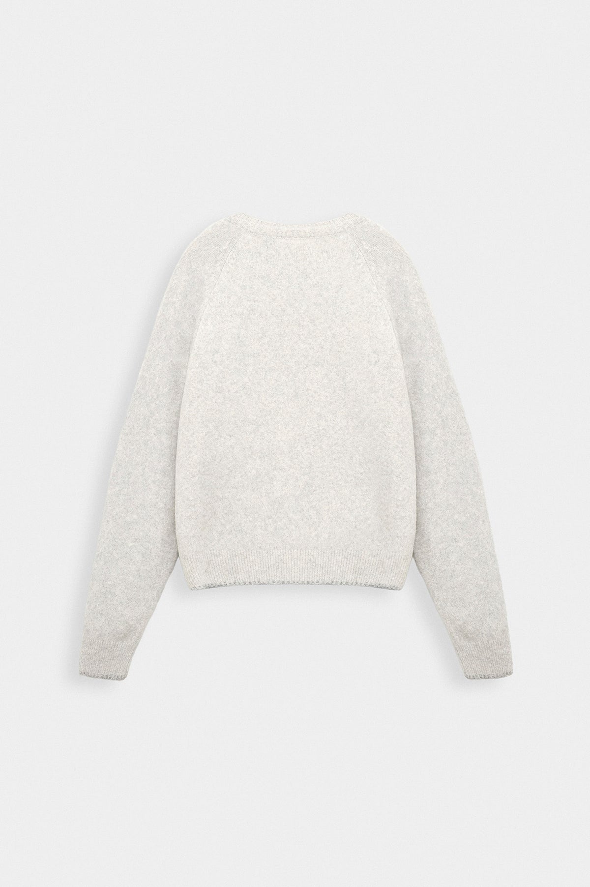 BUTTON DETAIL GREY KNIT SWEATER - 4