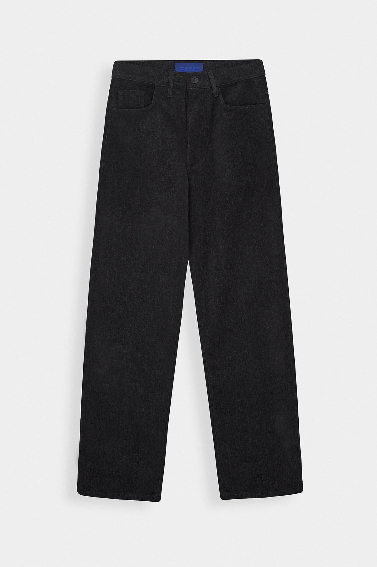 Regular Fit Dokulu Siyah Kadife Pantolon - 1