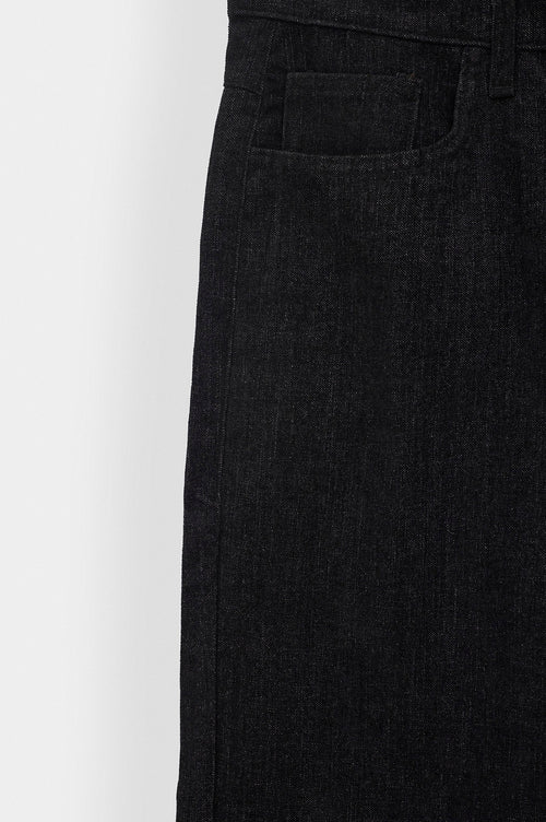 Regular Fit Dokulu Siyah Kadife Pantolon - 2