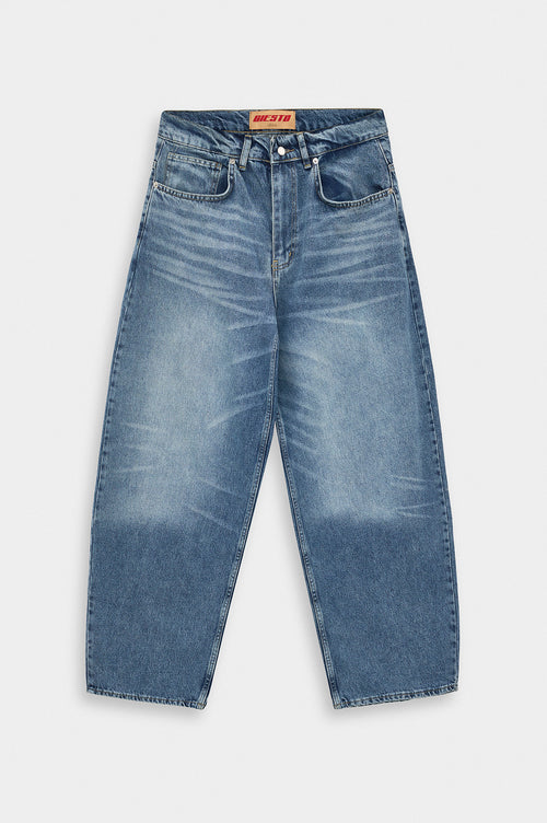 Balloon Fit Açık Mavi Jean - 1