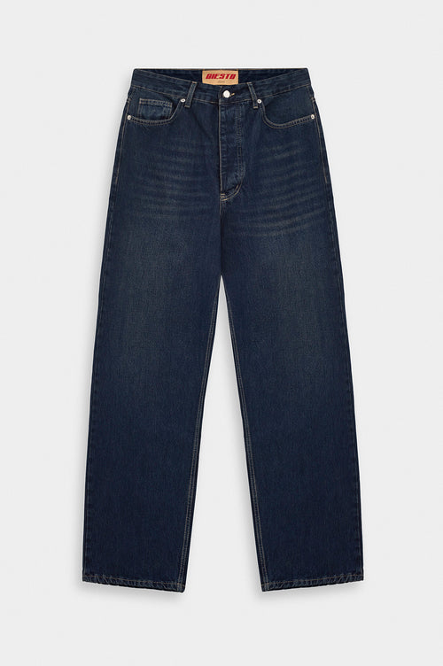 Lazer Efektli Lacivert Regular Fit Jean - 4