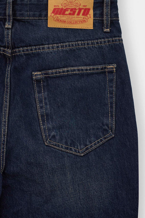Lazer Efektli Lacivert Regular Fit Jean - 6