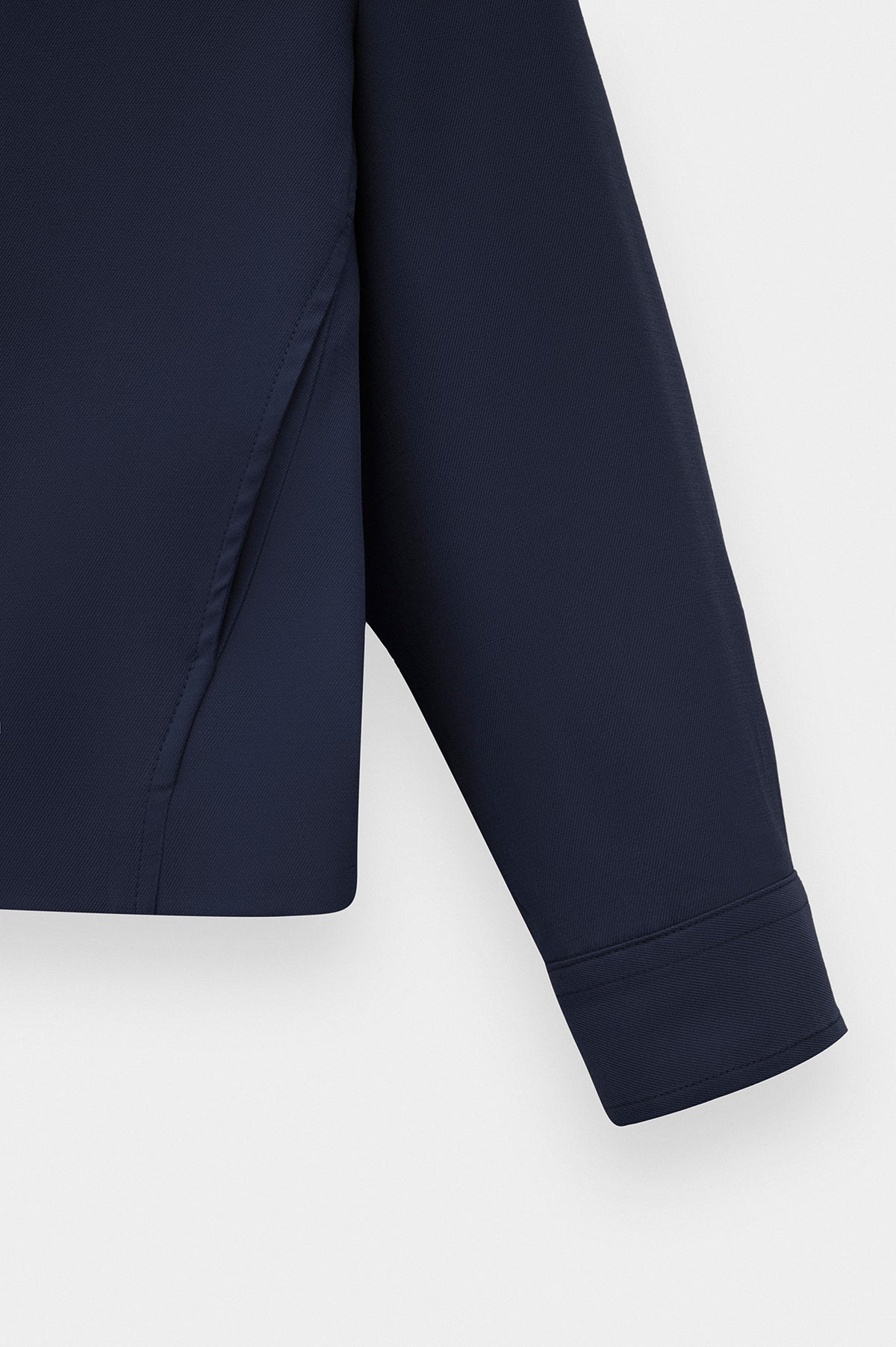 ZIP-UP REGULAR FIT NAVY MODAL JACKET - 3
