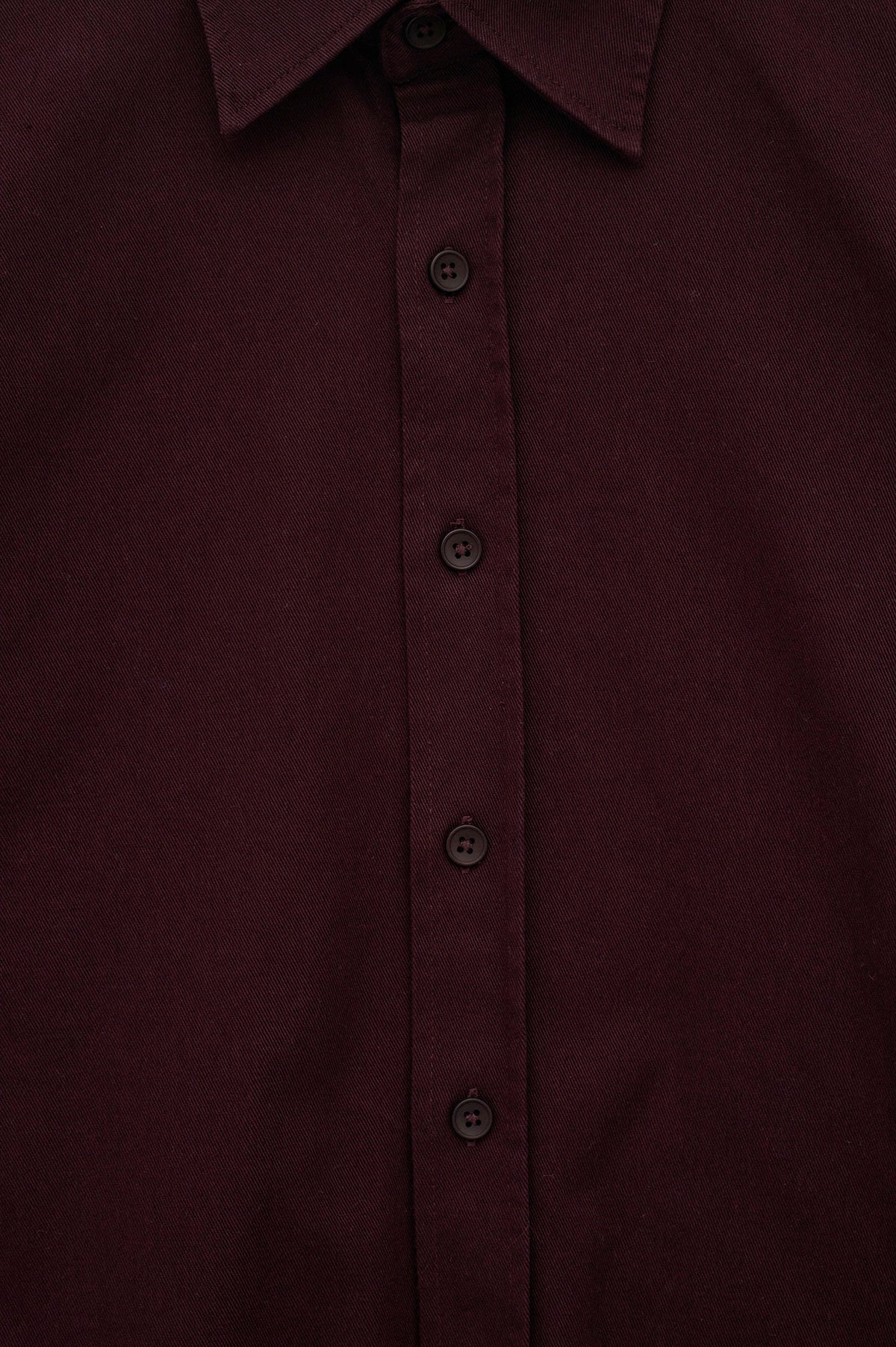 Oversize Gabardin Bordo Gömlek - 2