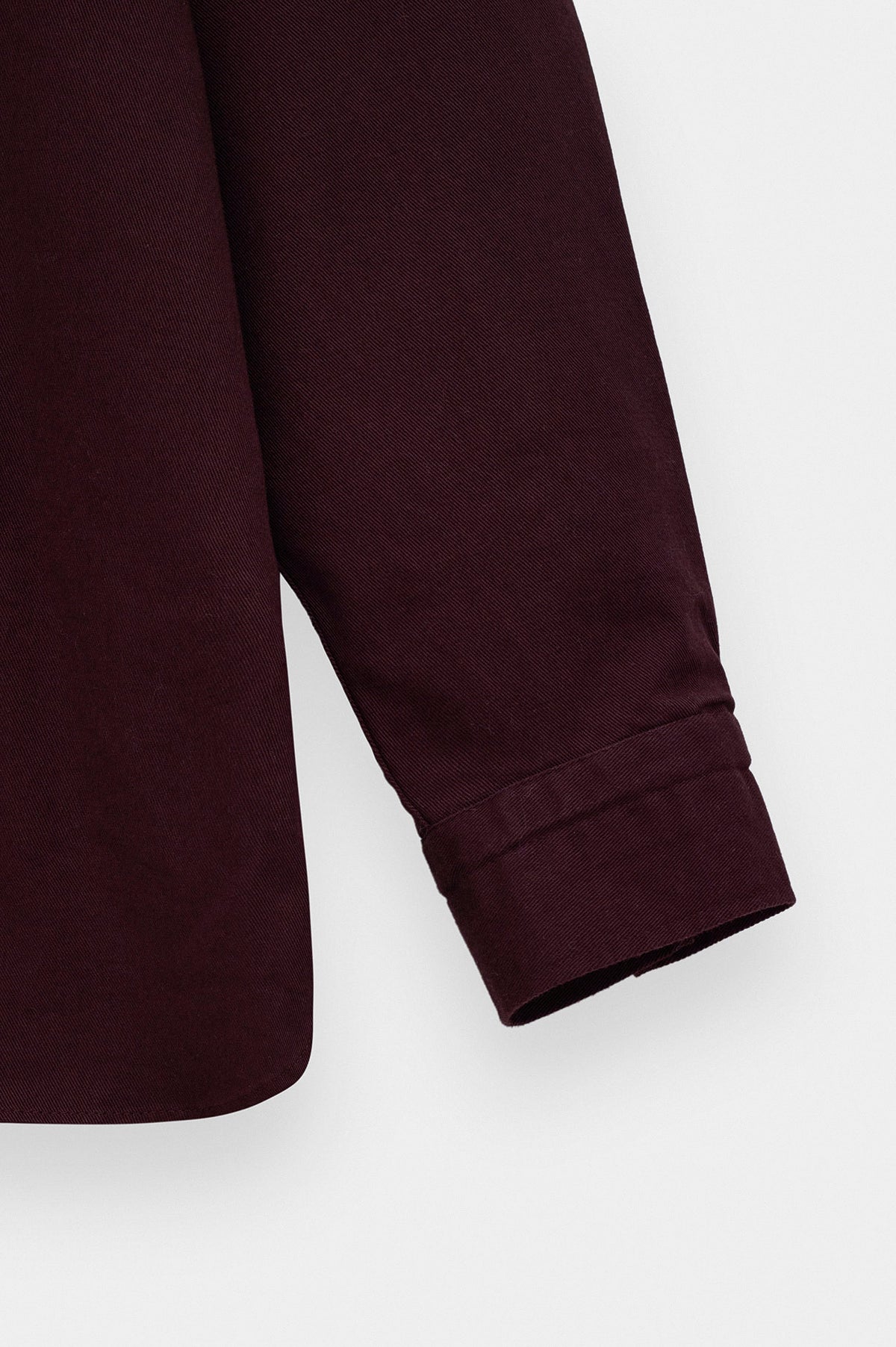 Oversize Gabardin Bordo Gömlek - 3