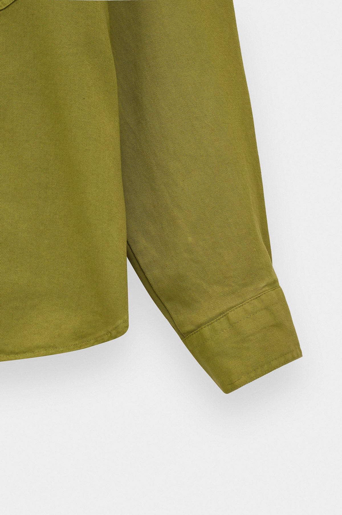 DOUBLE-POCKET GREEN GABARDINE SHIRT - 3