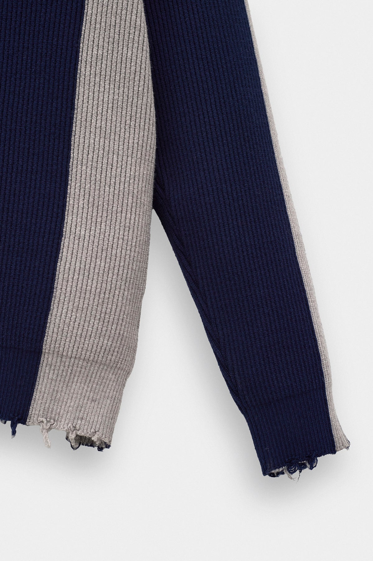 ÇİFT RENKLİ LACİVERT TRİKO HIRKA - 3