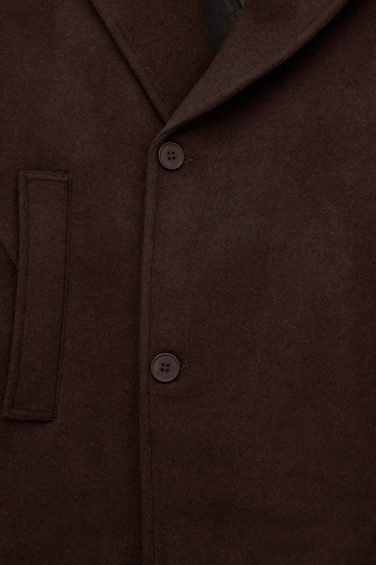 SHORT MELTON BROWN COAT - 2