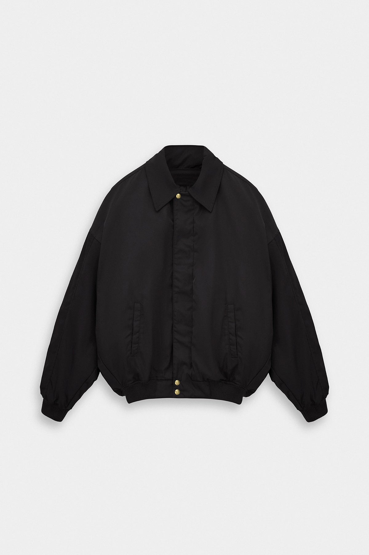 BATWING SLEEVE BLACK BOMBER JACKET - 4