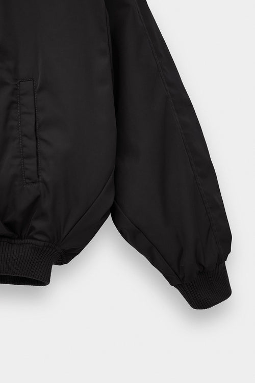 BATWING SLEEVE BLACK BOMBER JACKET - 6