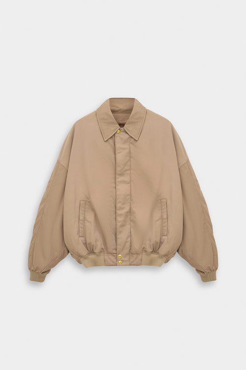 BATWING SLEEVE BEIGE BOMBER JACKET - 1