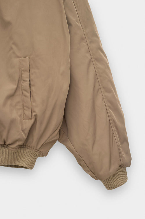BATWING SLEEVE BEIGE BOMBER JACKET - 3