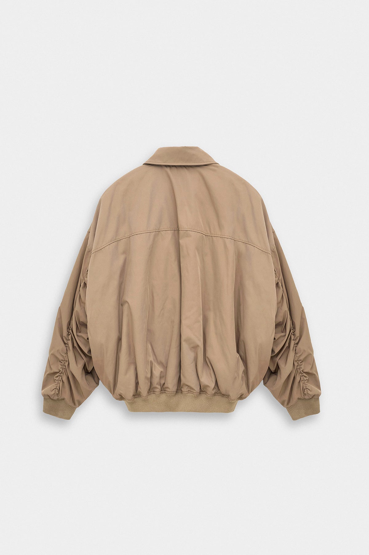 BATWING SLEEVE BEIGE BOMBER JACKET - 4
