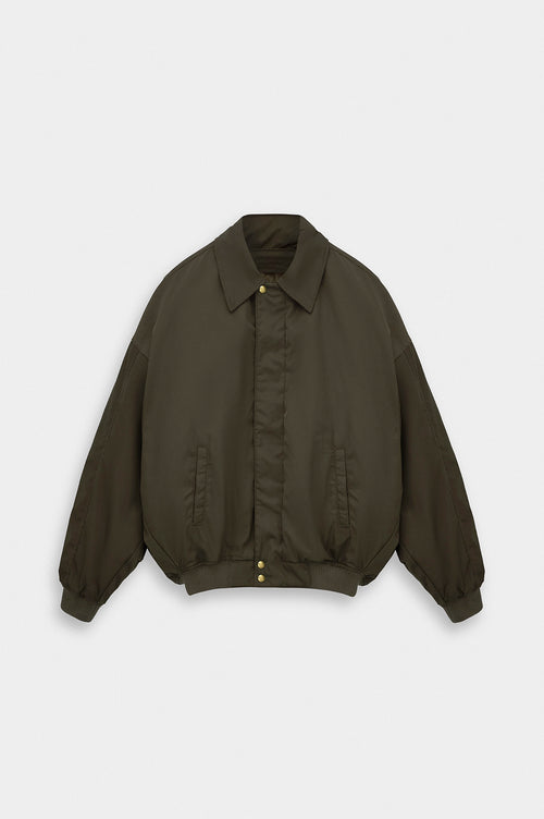 BATWING SLEEVE KHAKI BOMBER JACKET - 1