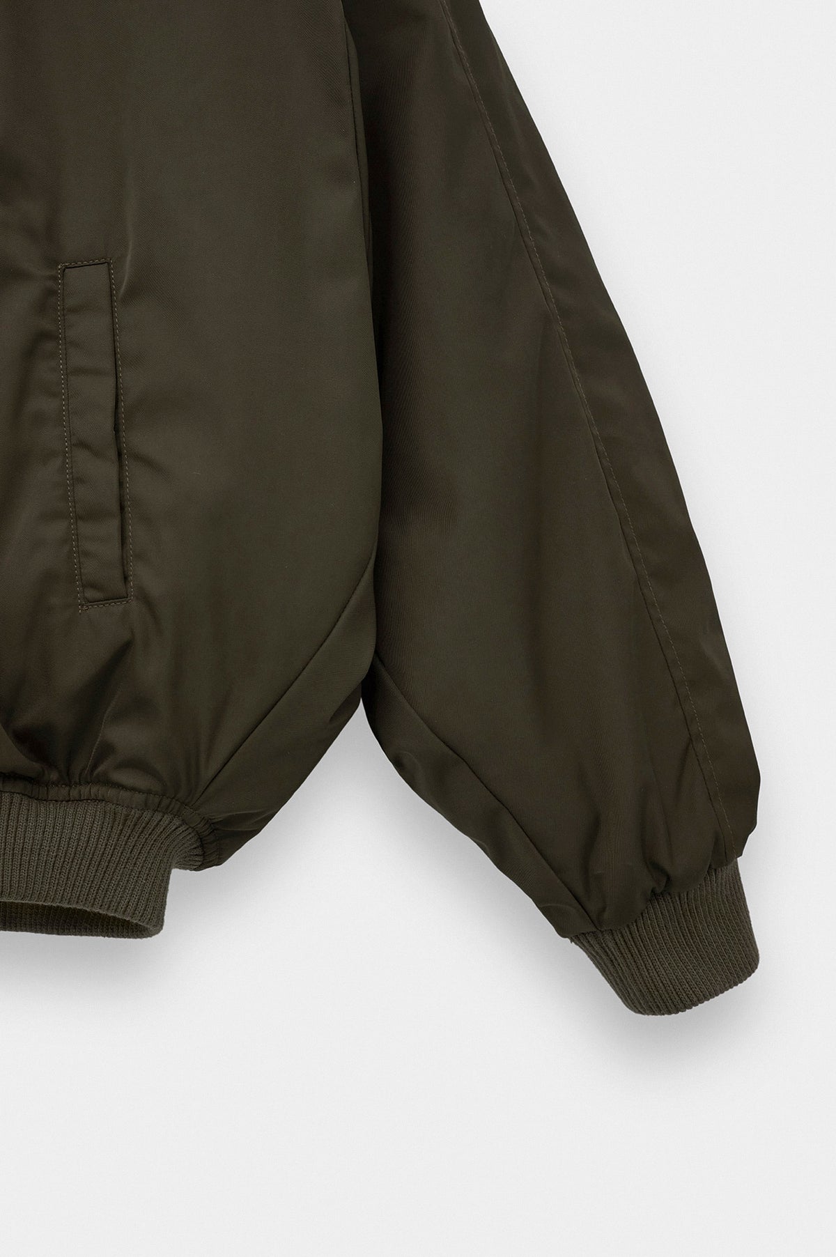 BATWING SLEEVE KHAKI BOMBER JACKET - 3