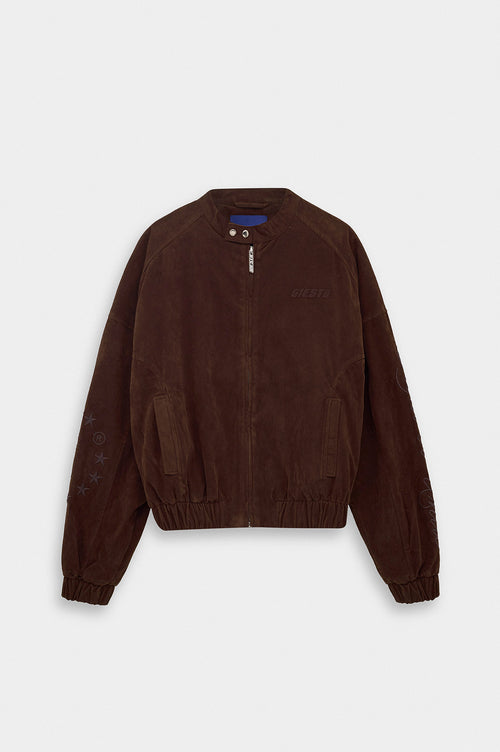 SUEDE BROWN TRACK JACKET - 5