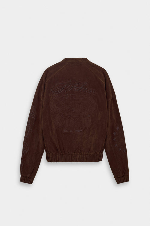 SUEDE BROWN TRACK JACKET - 8