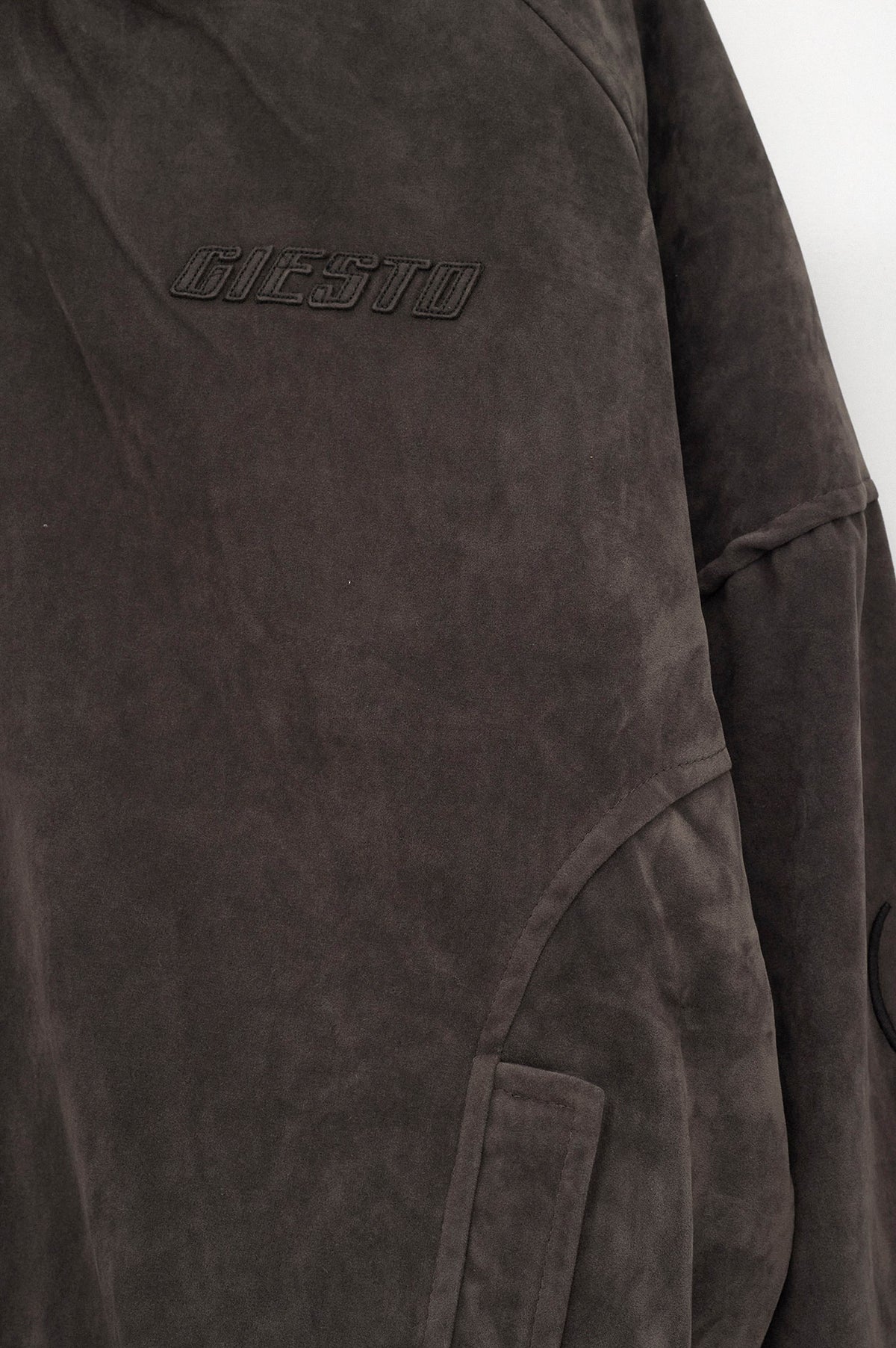 SUEDE GREY TRACK JACKET - 2