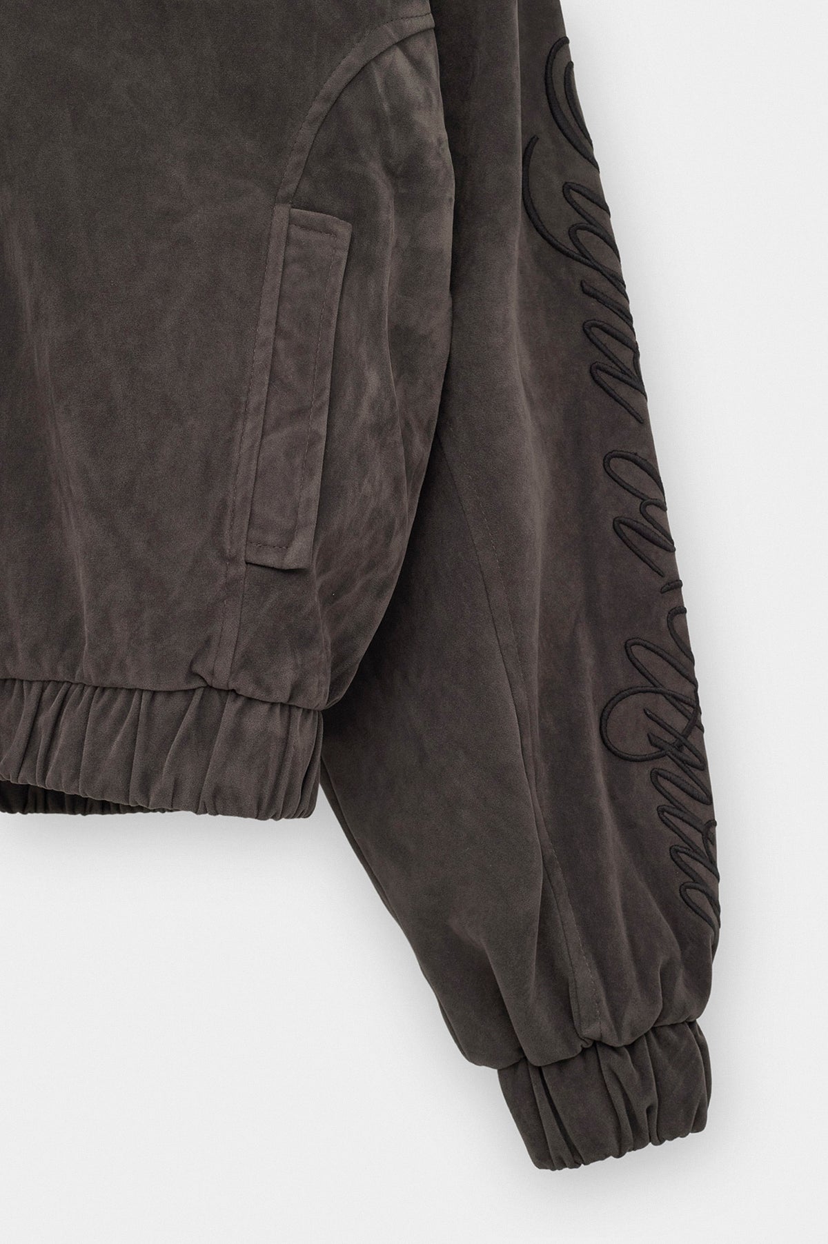 SUEDE GREY TRACK JACKET - 3