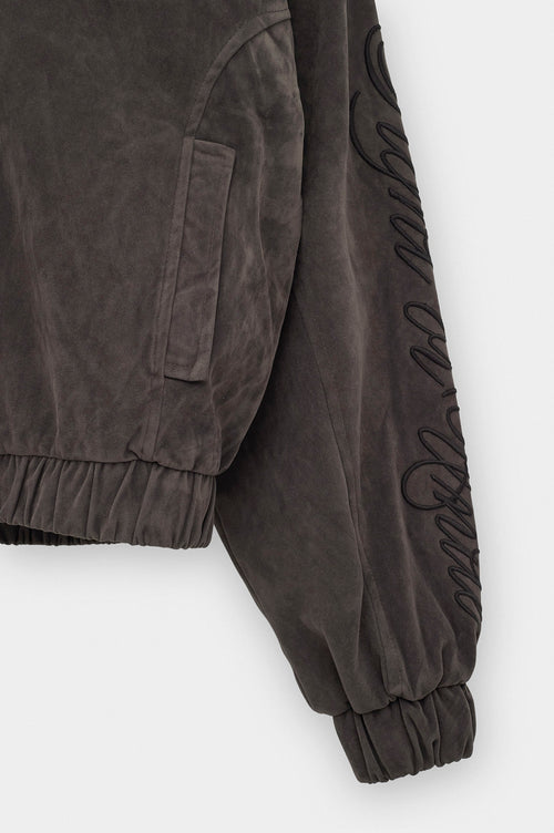SUEDE GREY TRACK JACKET - 3