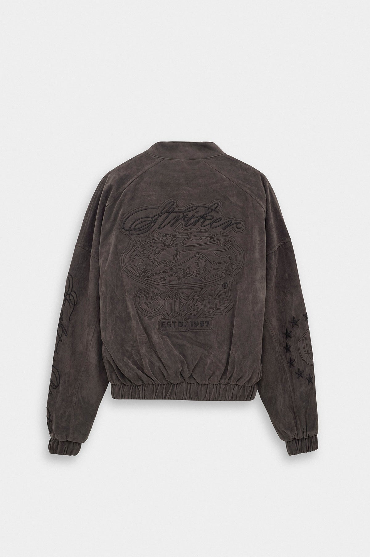 SUEDE GREY TRACK JACKET - 4