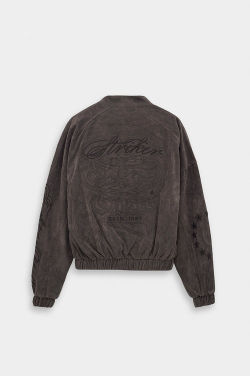 SUEDE GREY TRACK JACKET - 4