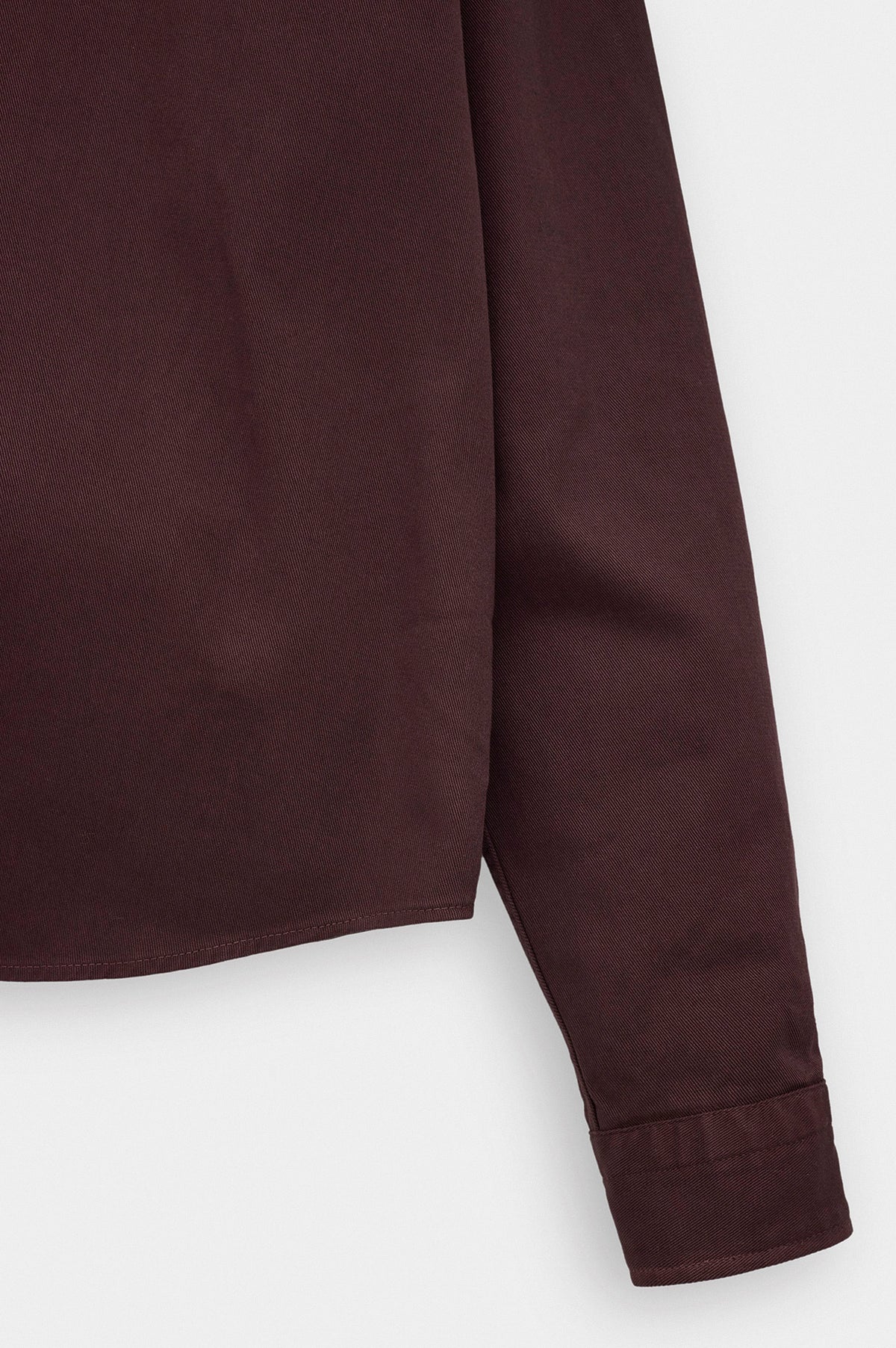 NAKIŞLI BORDO GABARDIN GÖMLEK - 2