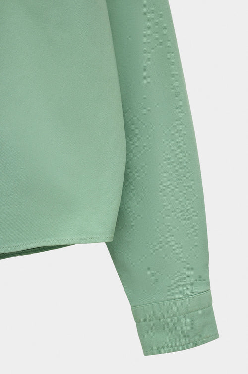 NAKIŞLI MİNT GABARDIN GÖMLEK - 3