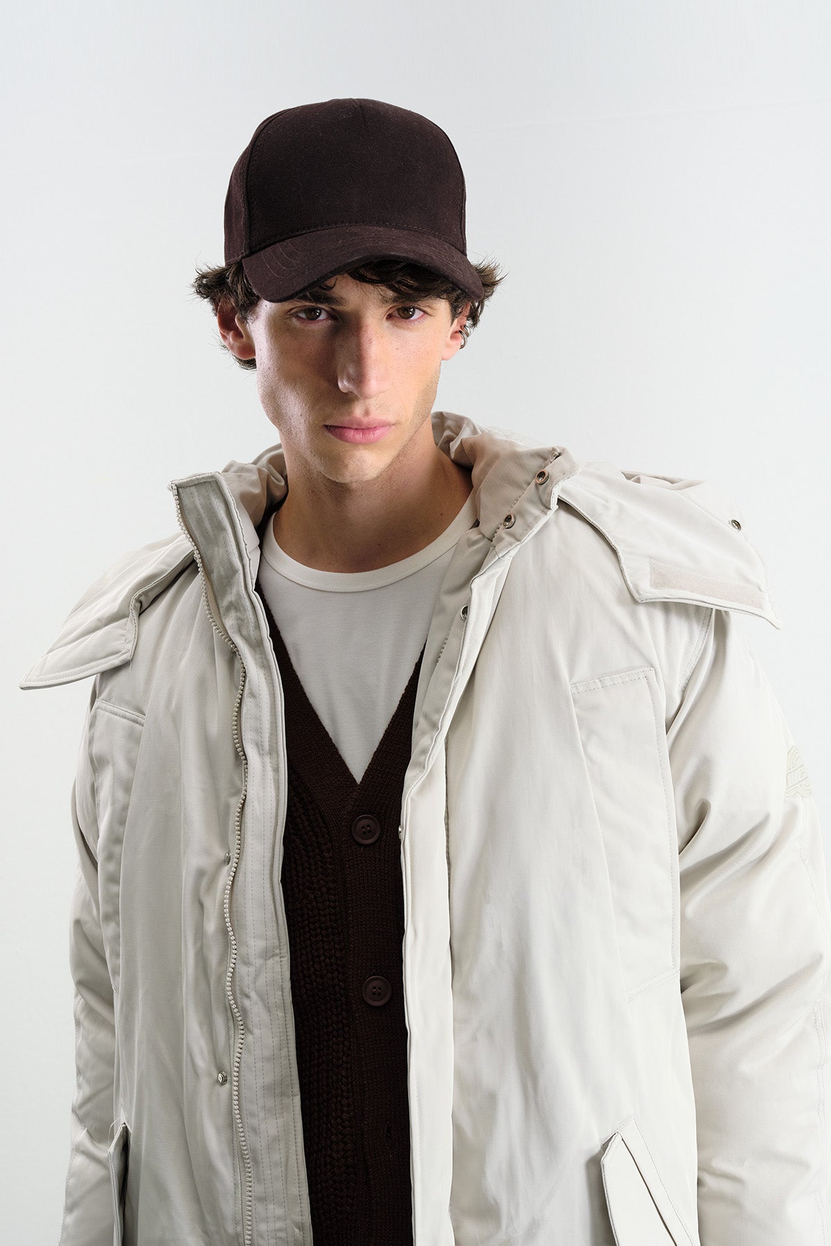 LONG PUFFER GREY COAT