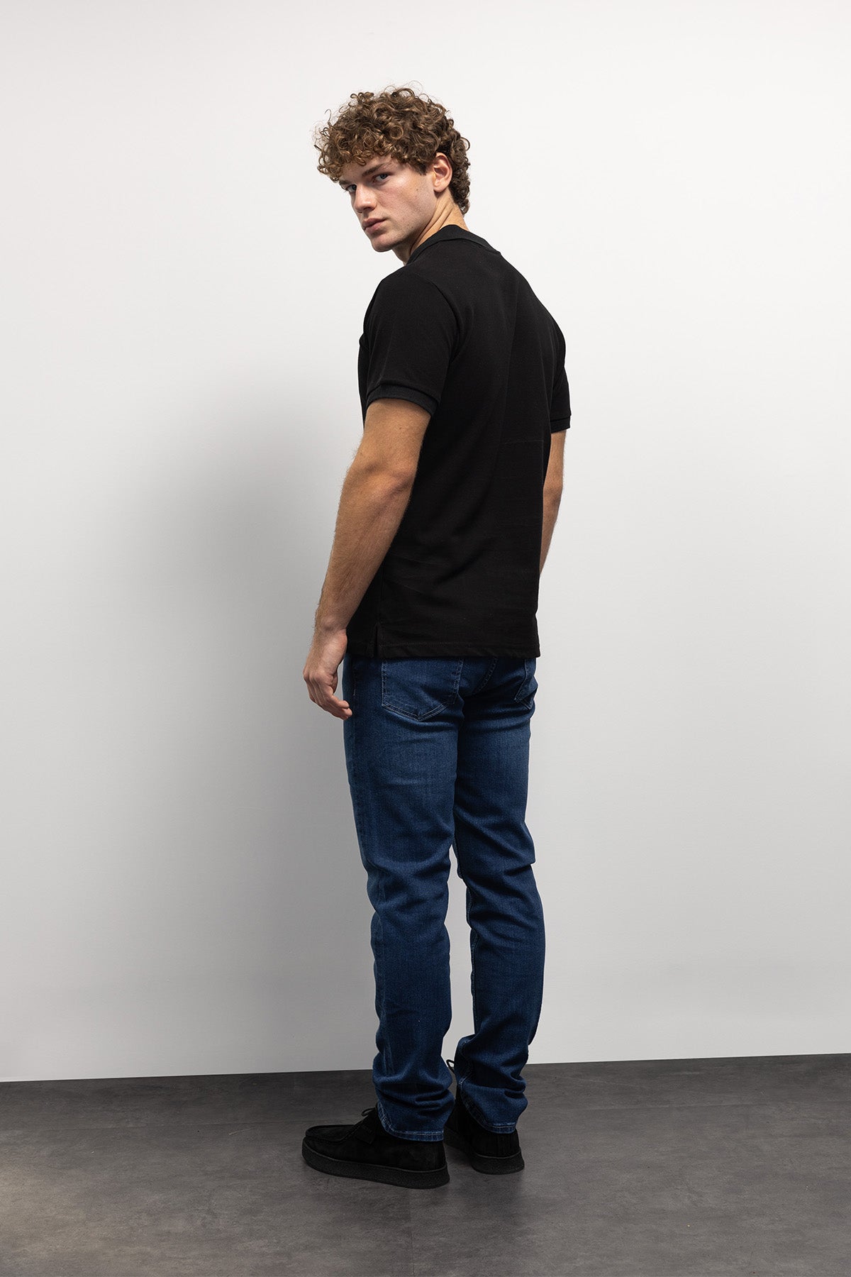 POLO YAKA T-SHIRT - SİYAH - T-SHIRT