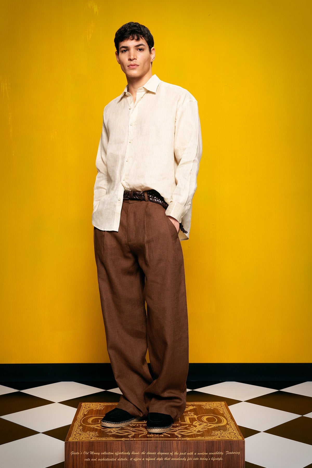 100% LINEN BEIGE SHIRT