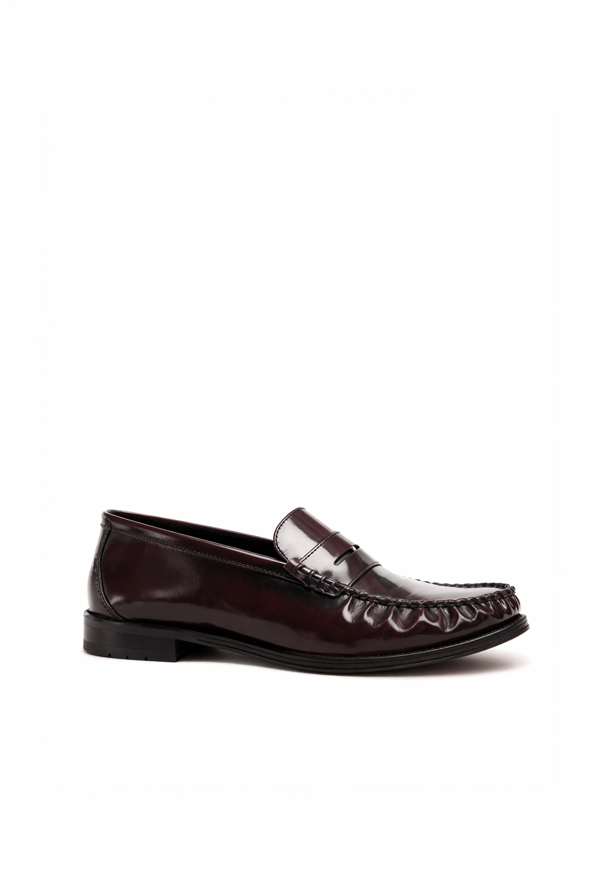 SİYAH BORDO EFEKTLİ LOAFER AYAKKABI