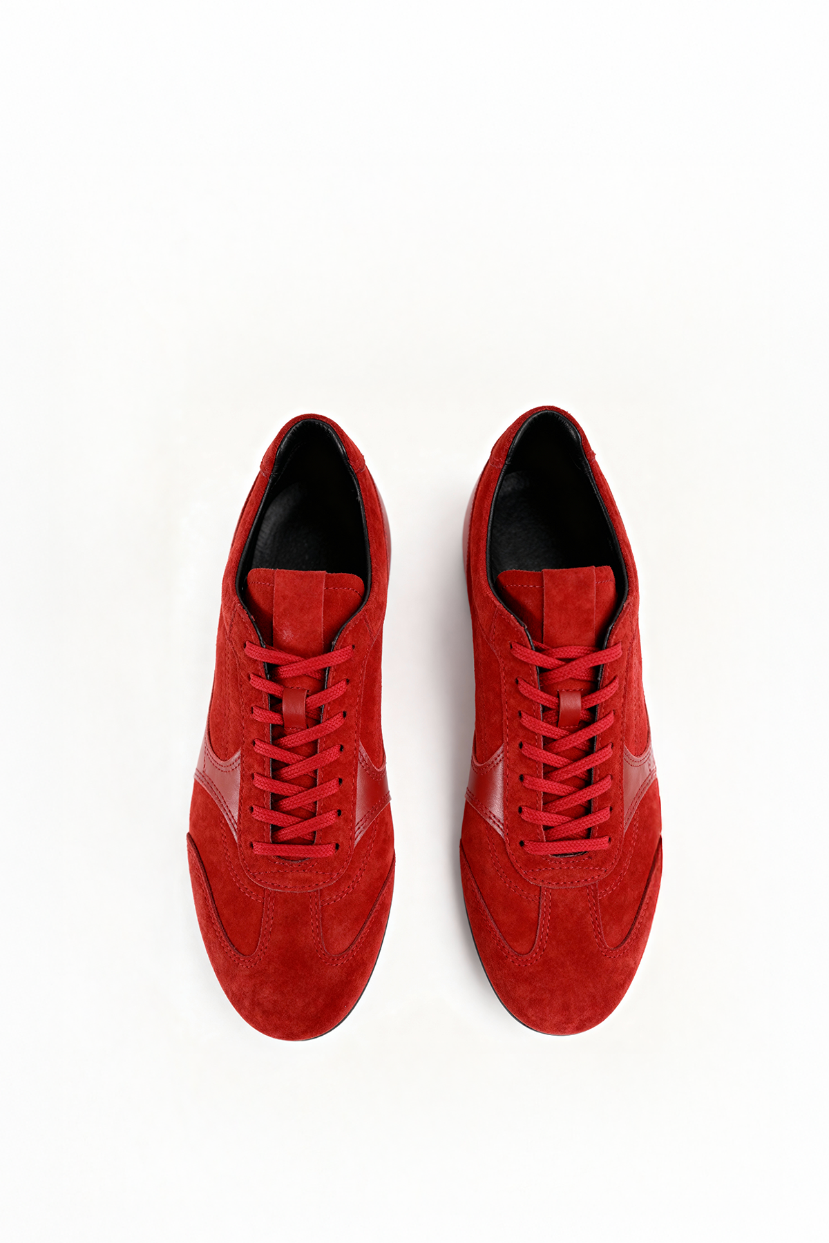 PARÇALI DERİ KIRMIZI AYAKKABI