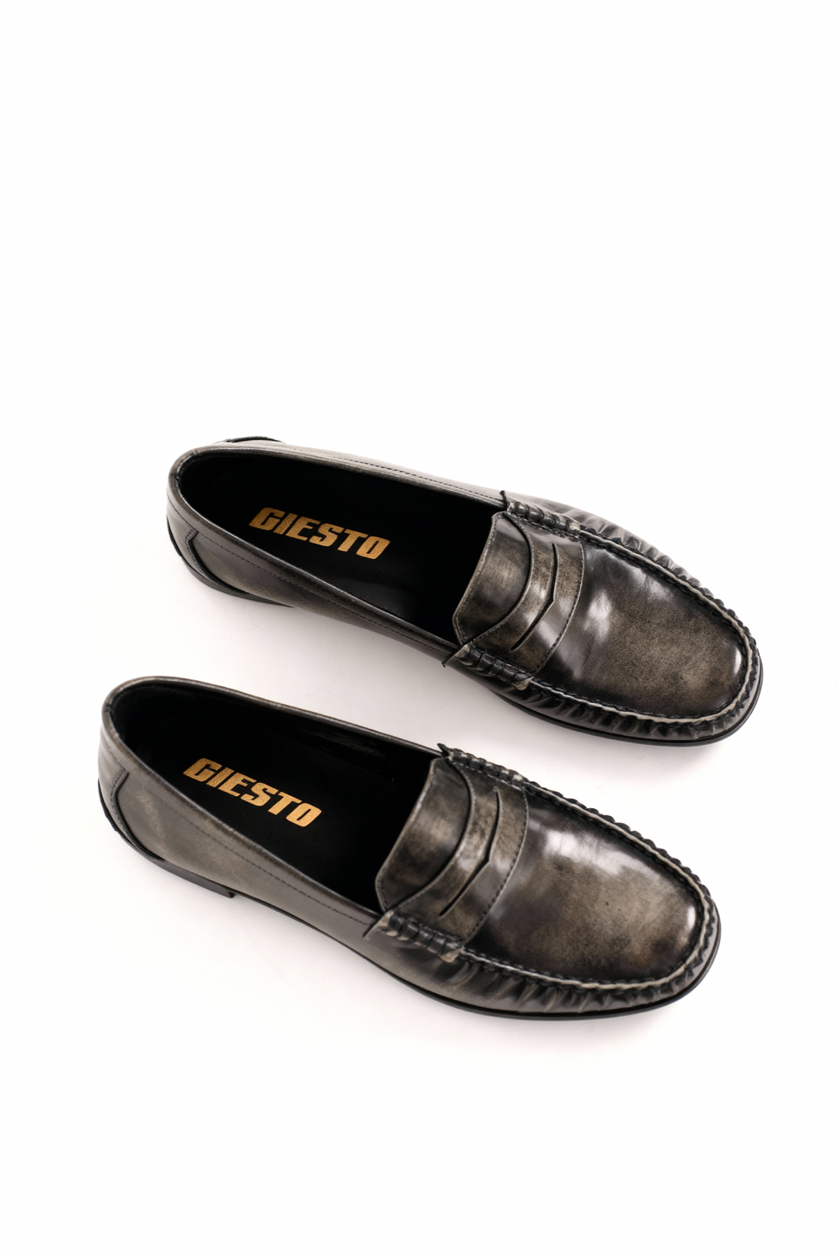 SİYAH GRİ EFEKTLİ LOAFER AYAKKABI