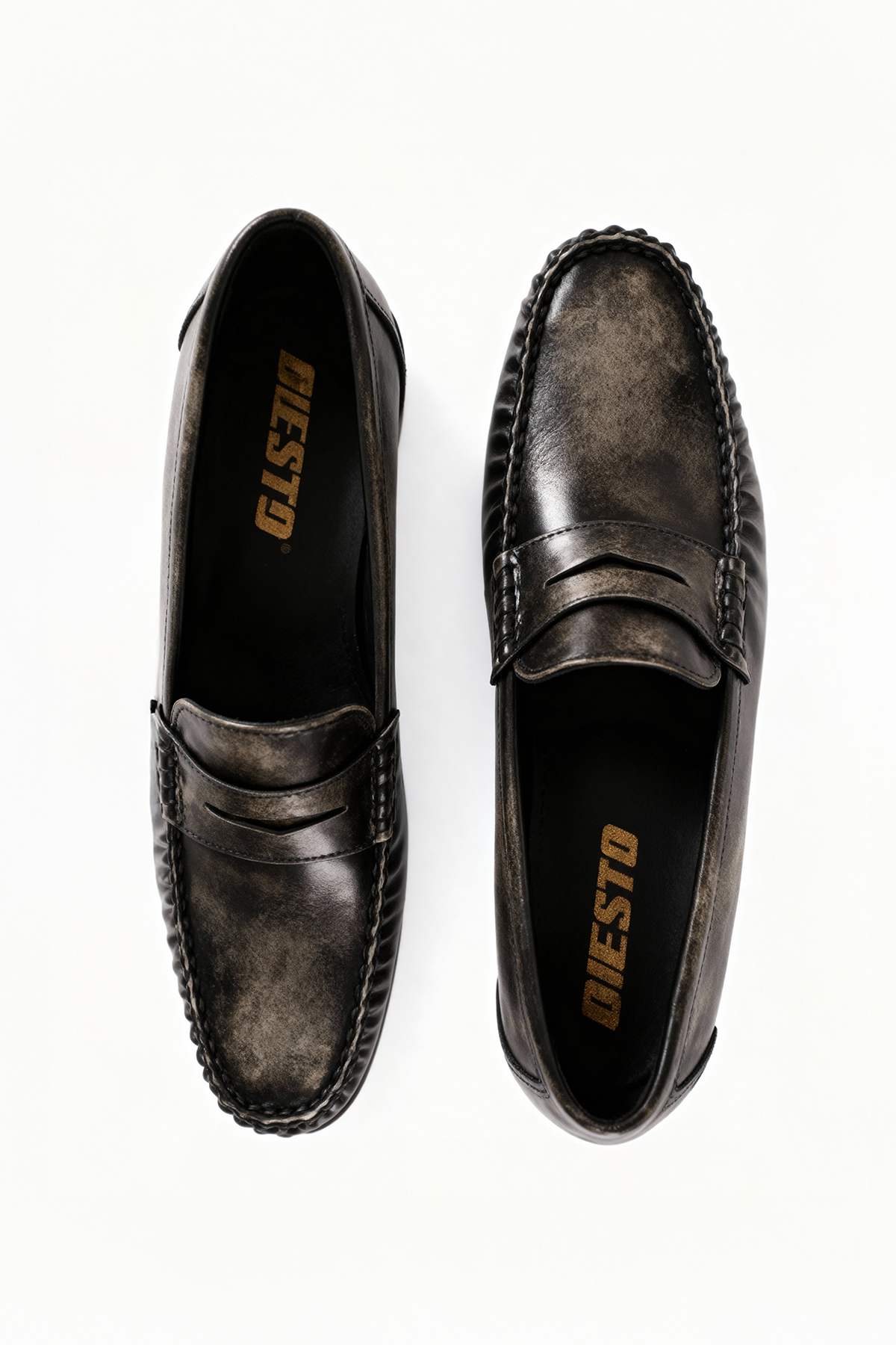 SİYAH GRİ EFEKTLİ LOAFER AYAKKABI